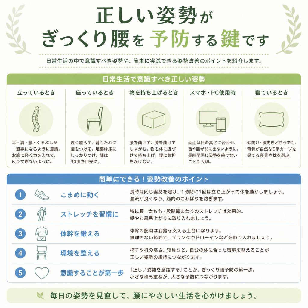 2. 日常生活における姿勢改善