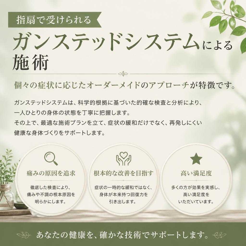 指扇での施術の特徴